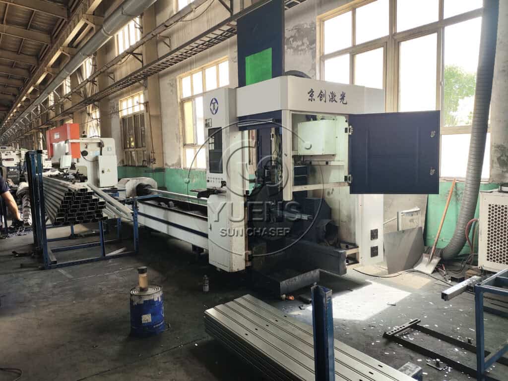 Laser Hole Punching 1 How Is Steel Processed for Solar Mounting Systems? Let’s Inside Yuens Tianjin Fabrication Facility